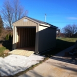8x16 Gable 7' SIdes with roll up door and ramps Franklin WI #2